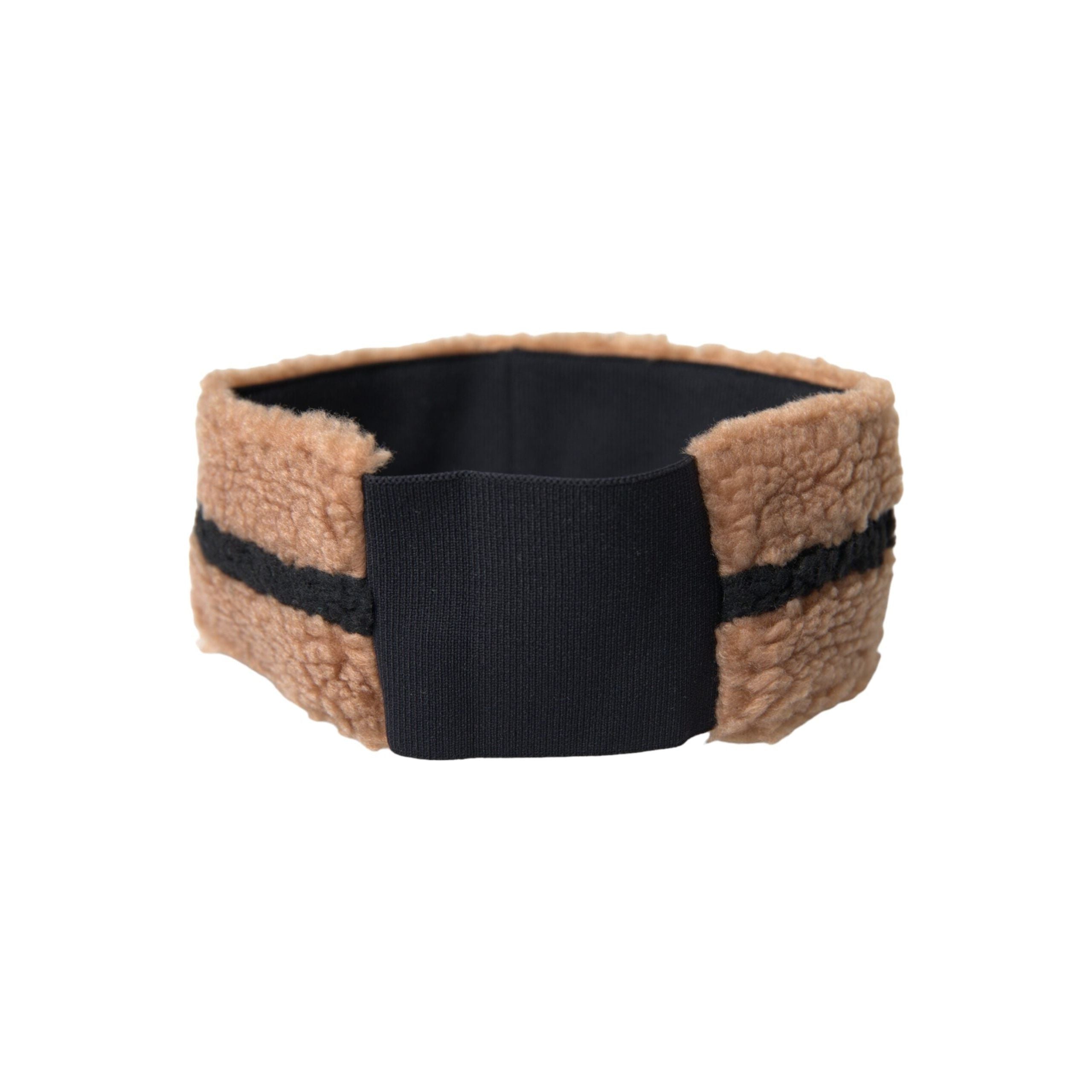 Dolce & Gabbana Brown Black Fleece Wool Head Band Hat