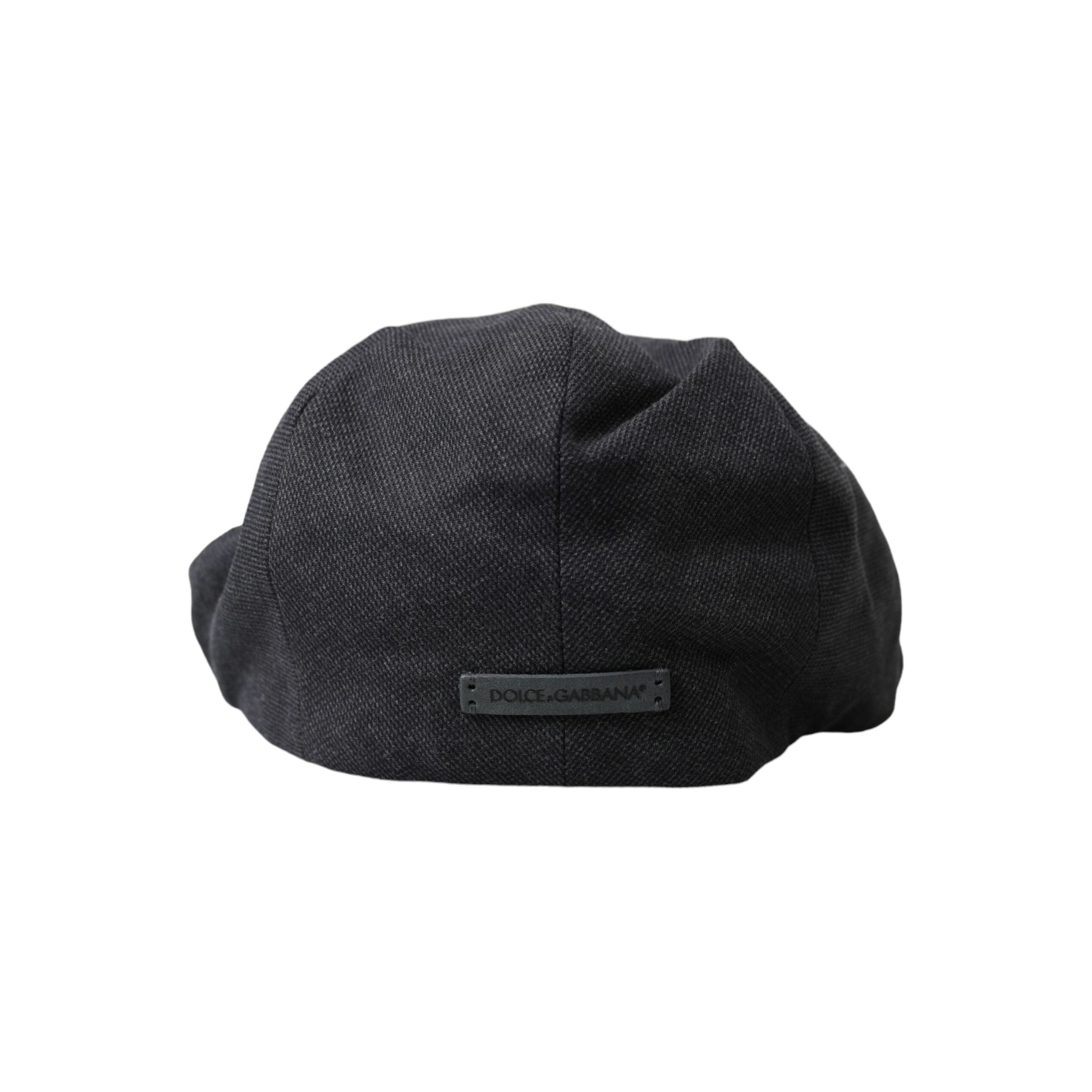 Dolce & Gabbana Gray Cotton Cloth Newsboy Hat