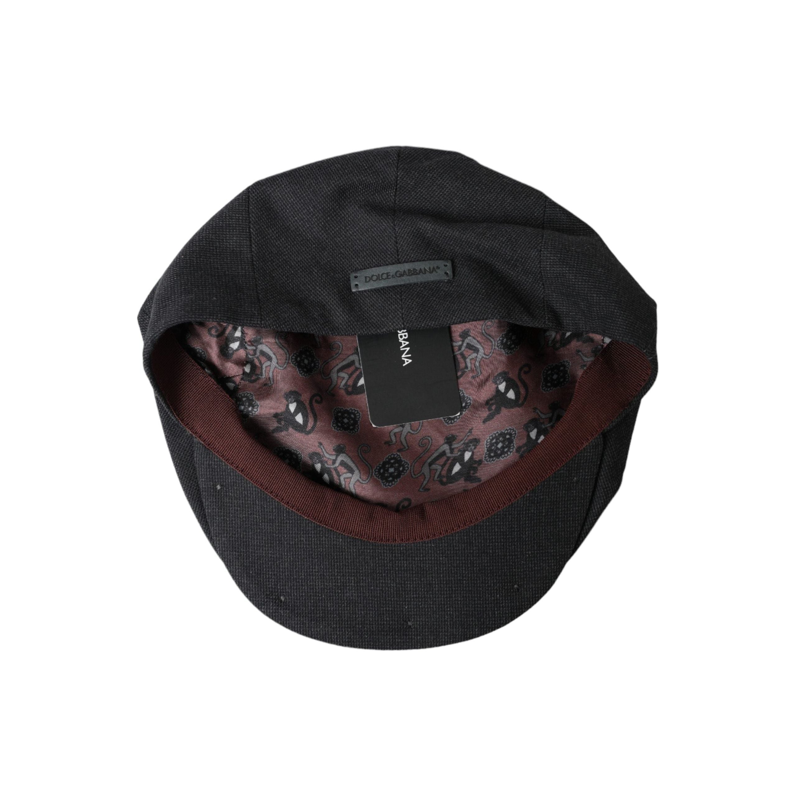 Dolce & Gabbana Gray Cotton Cloth Newsboy Hat