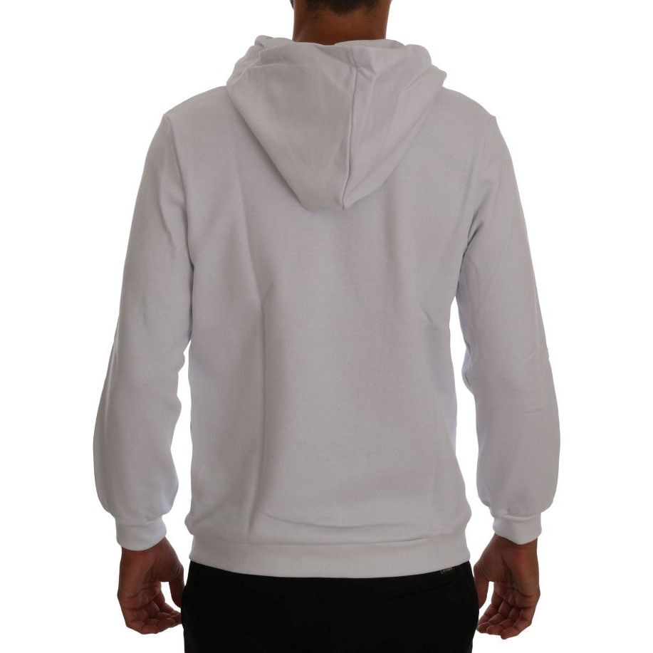 Daniele Alessandrini White Cotton Hooded Sweater