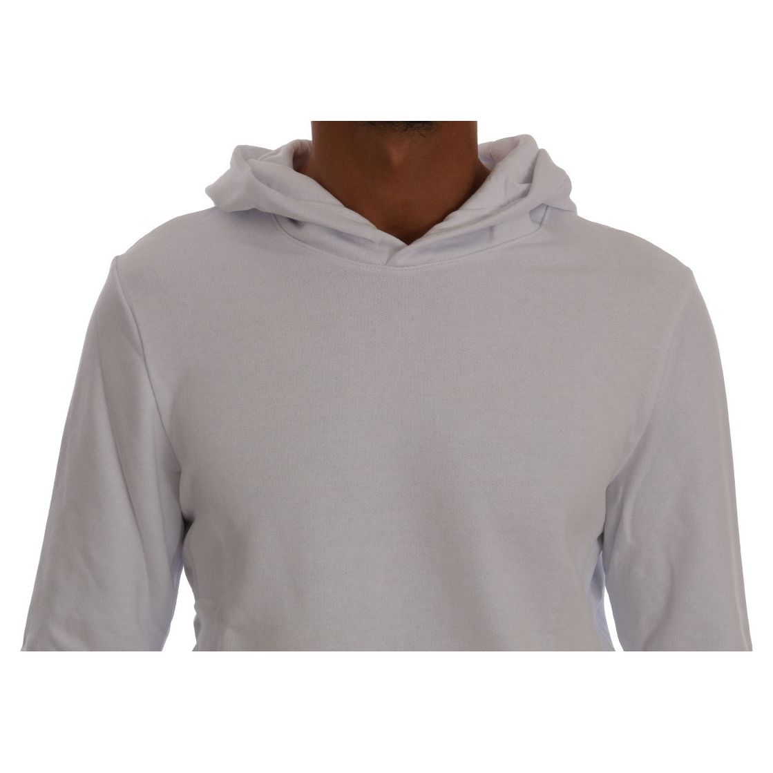 Daniele Alessandrini White Cotton Hooded Sweater