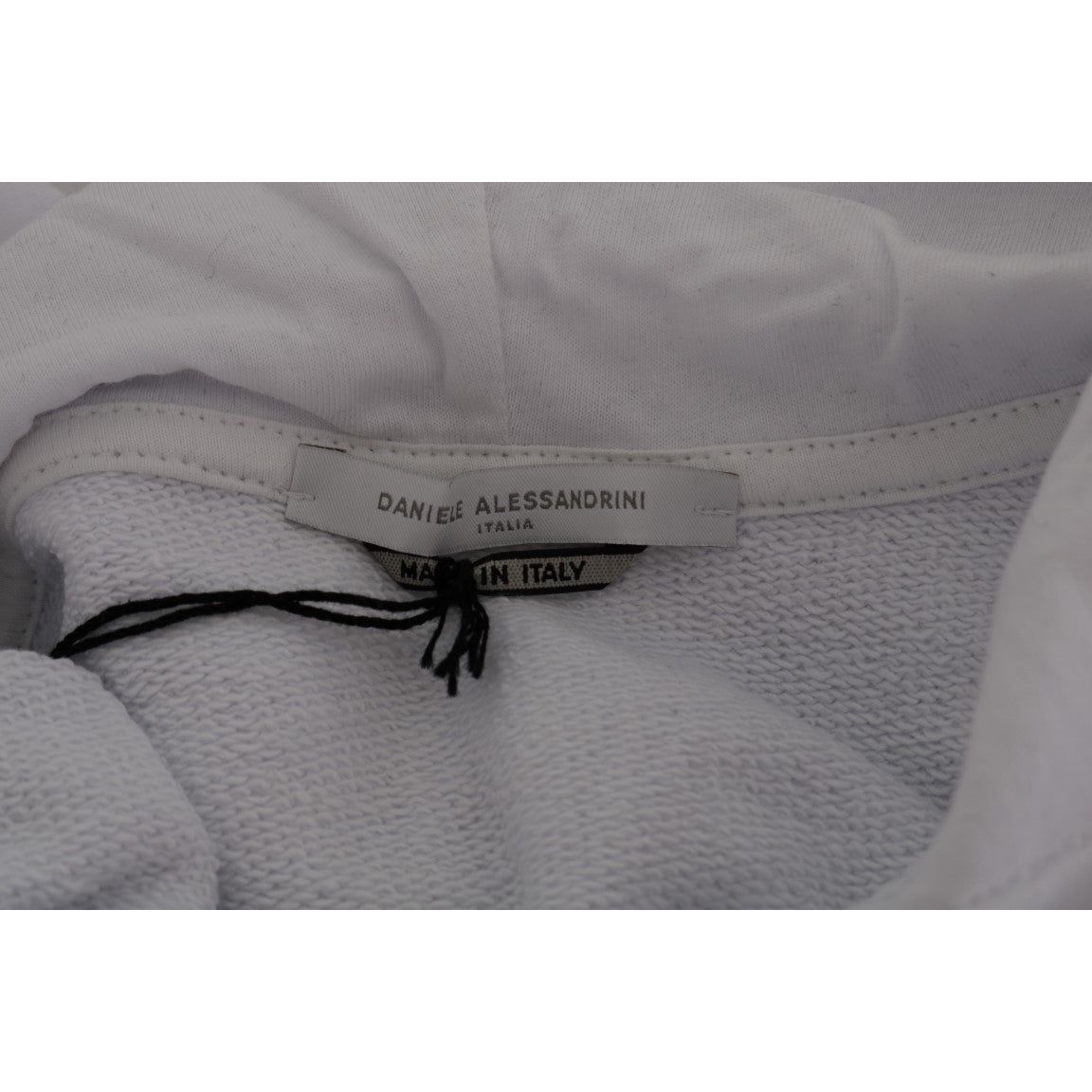 Daniele Alessandrini White Cotton Hooded Sweater