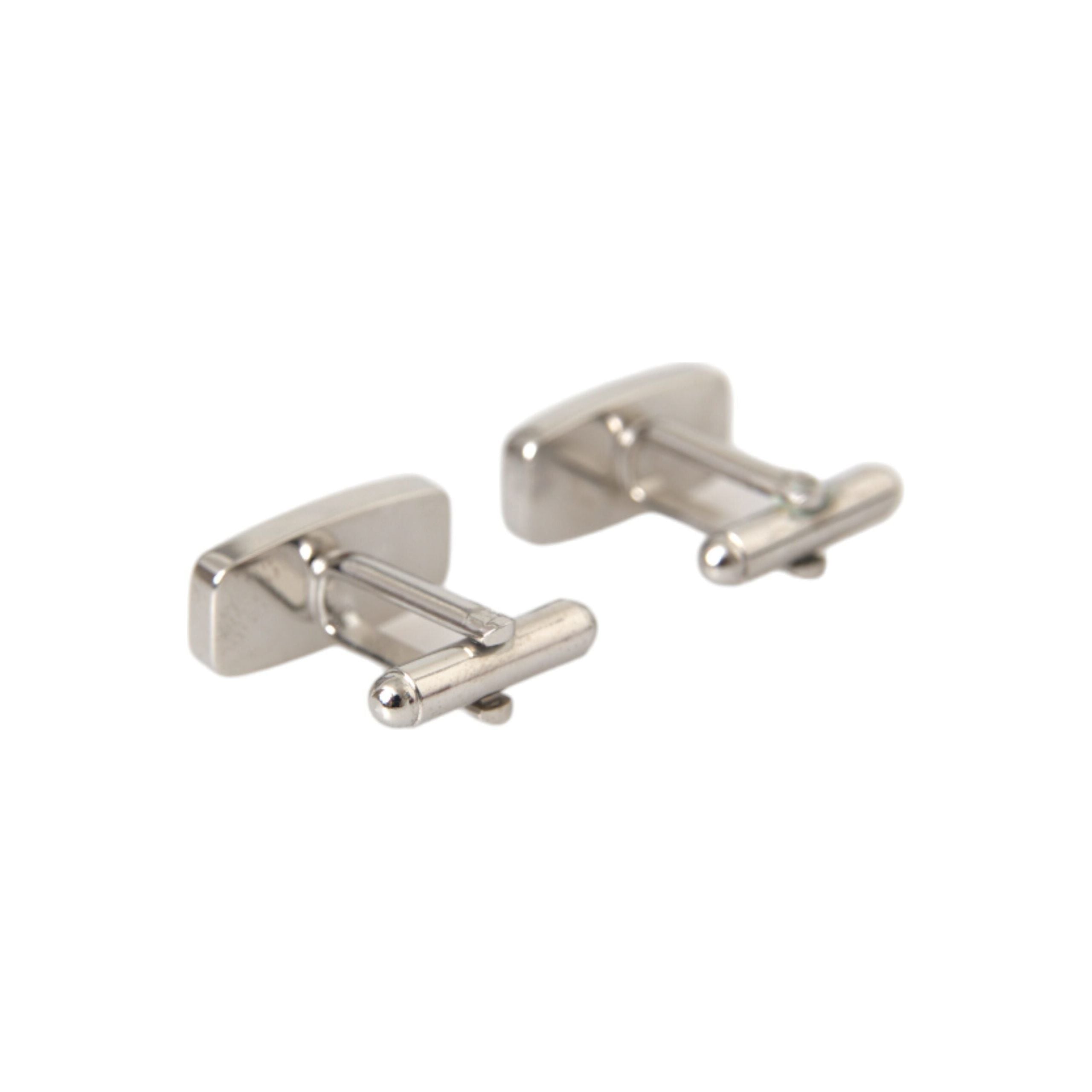 Dolce & Gabbana Silver Plated Metal Brass Pin Cufflinks