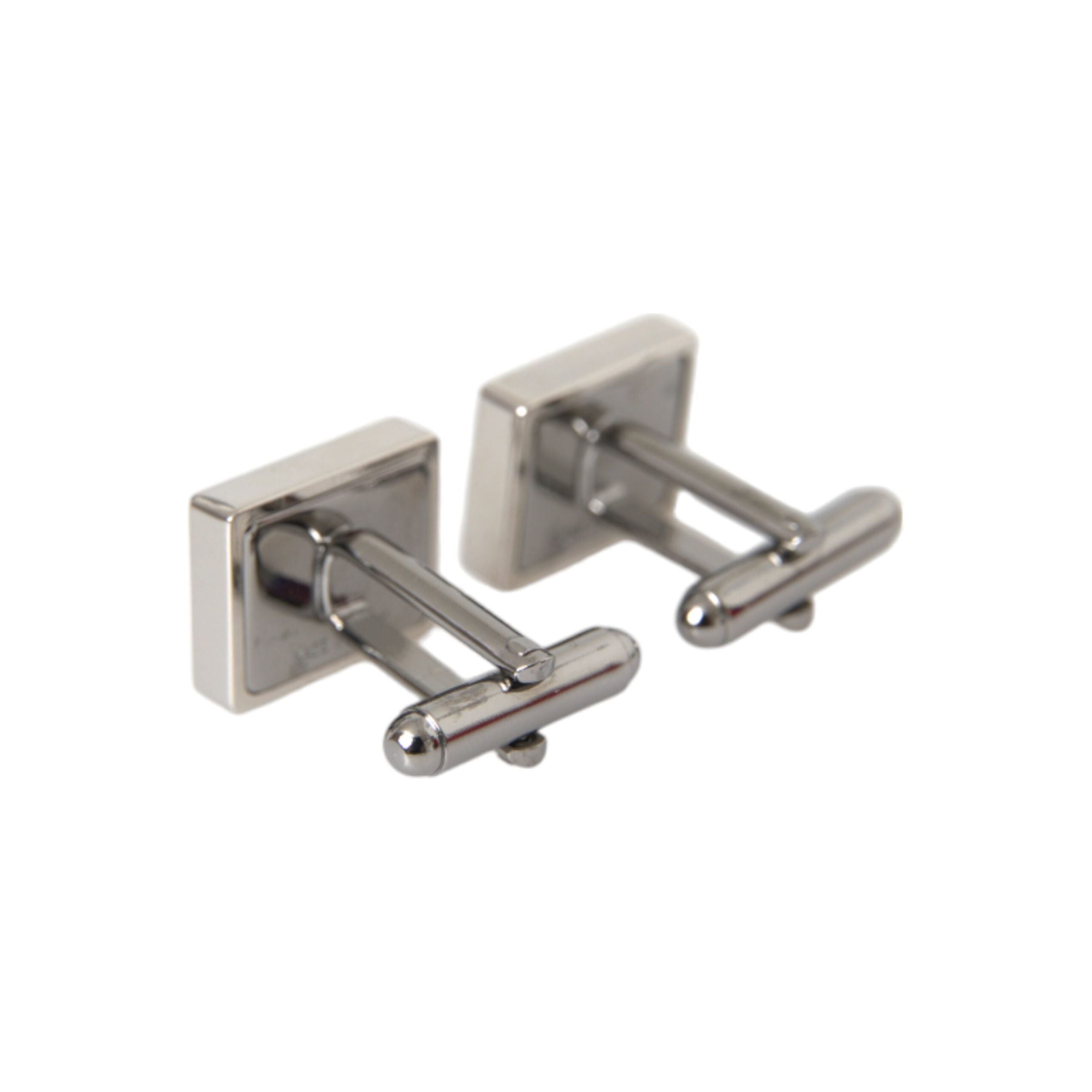 Dolce & Gabbana Silver Plated Metal Brass DG Logo Cufflinks