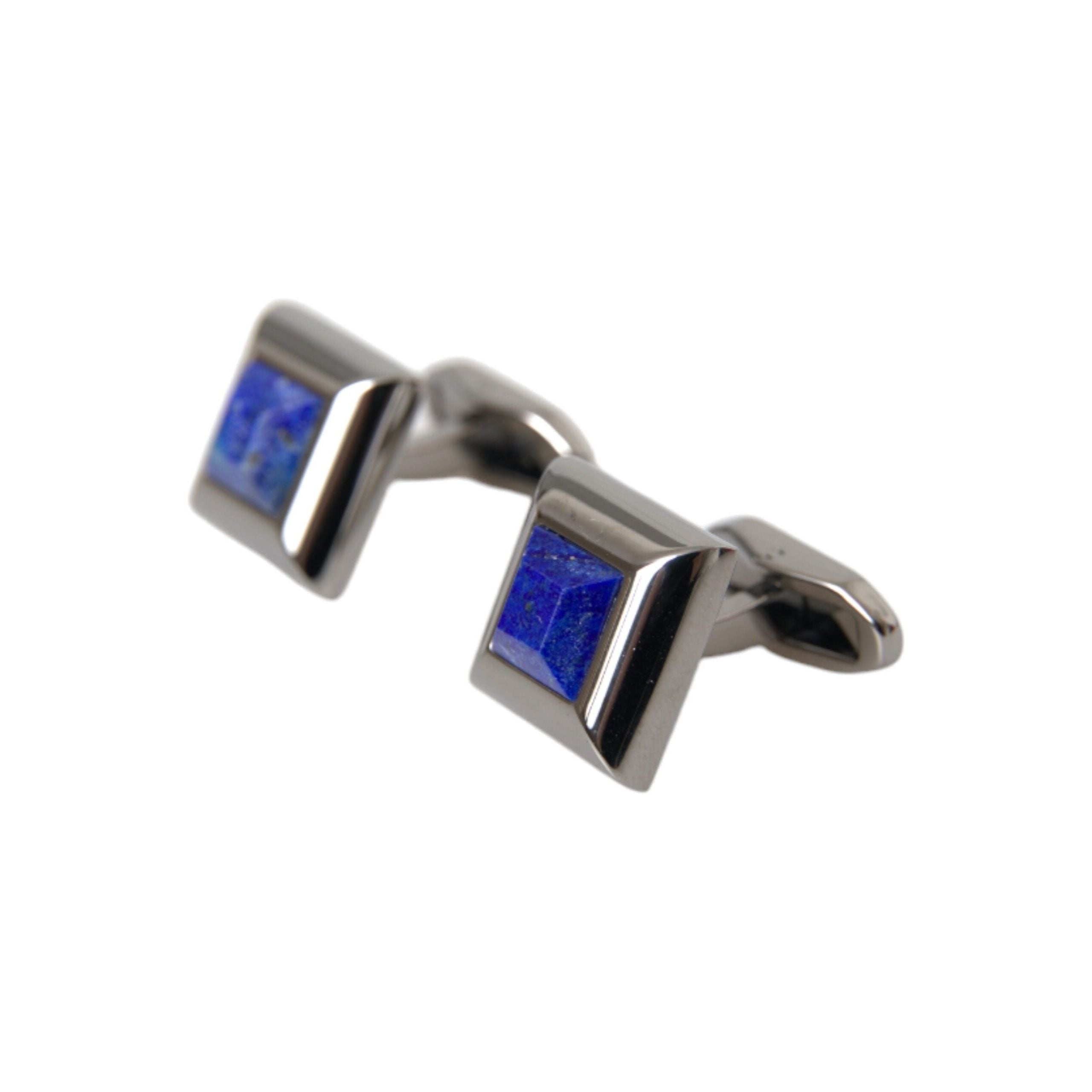 Dolce & Gabbana Silver Plated Brass Crystal Cufflinks
