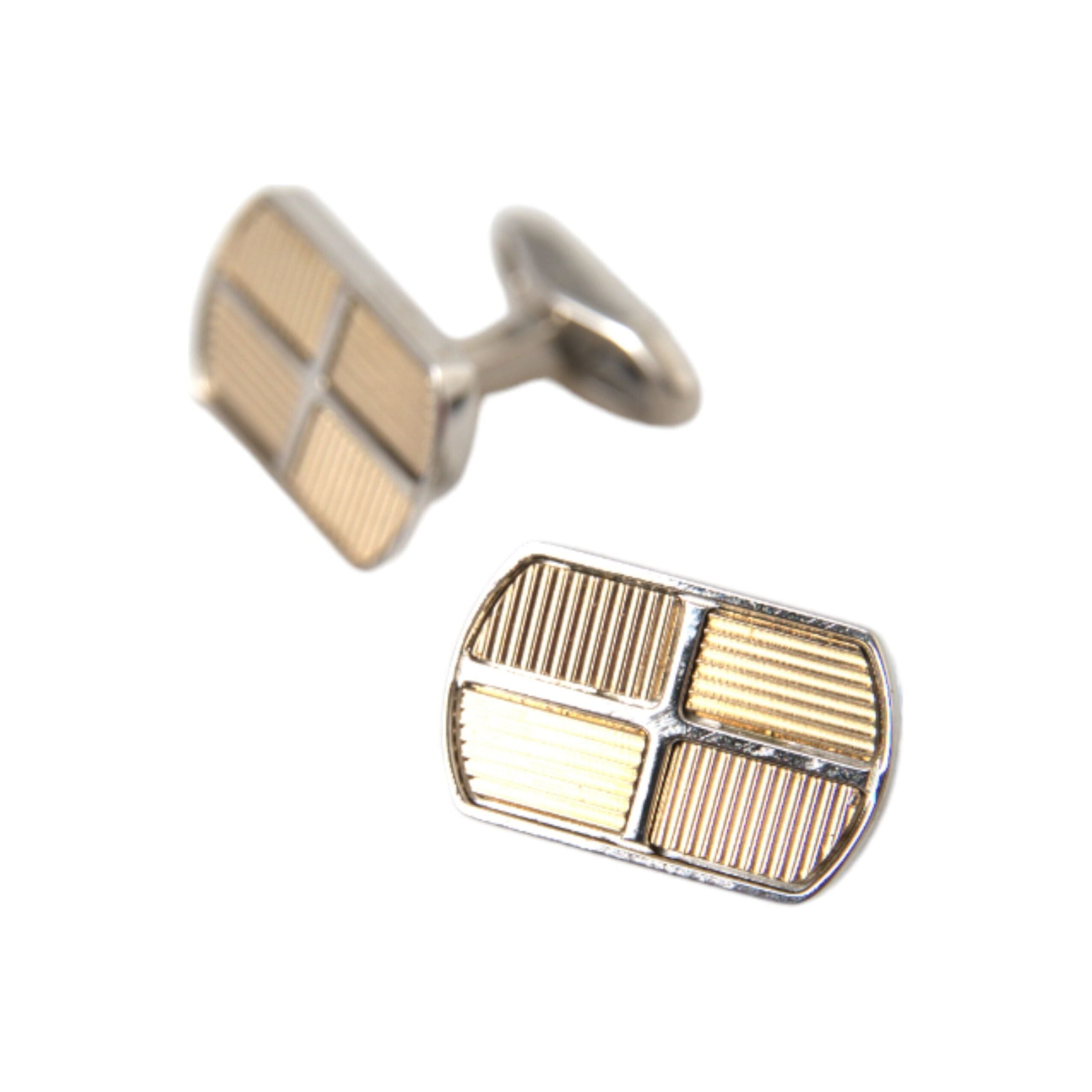 Dolce & Gabbana Silver Gold Plated Metal Brass Cufflinks