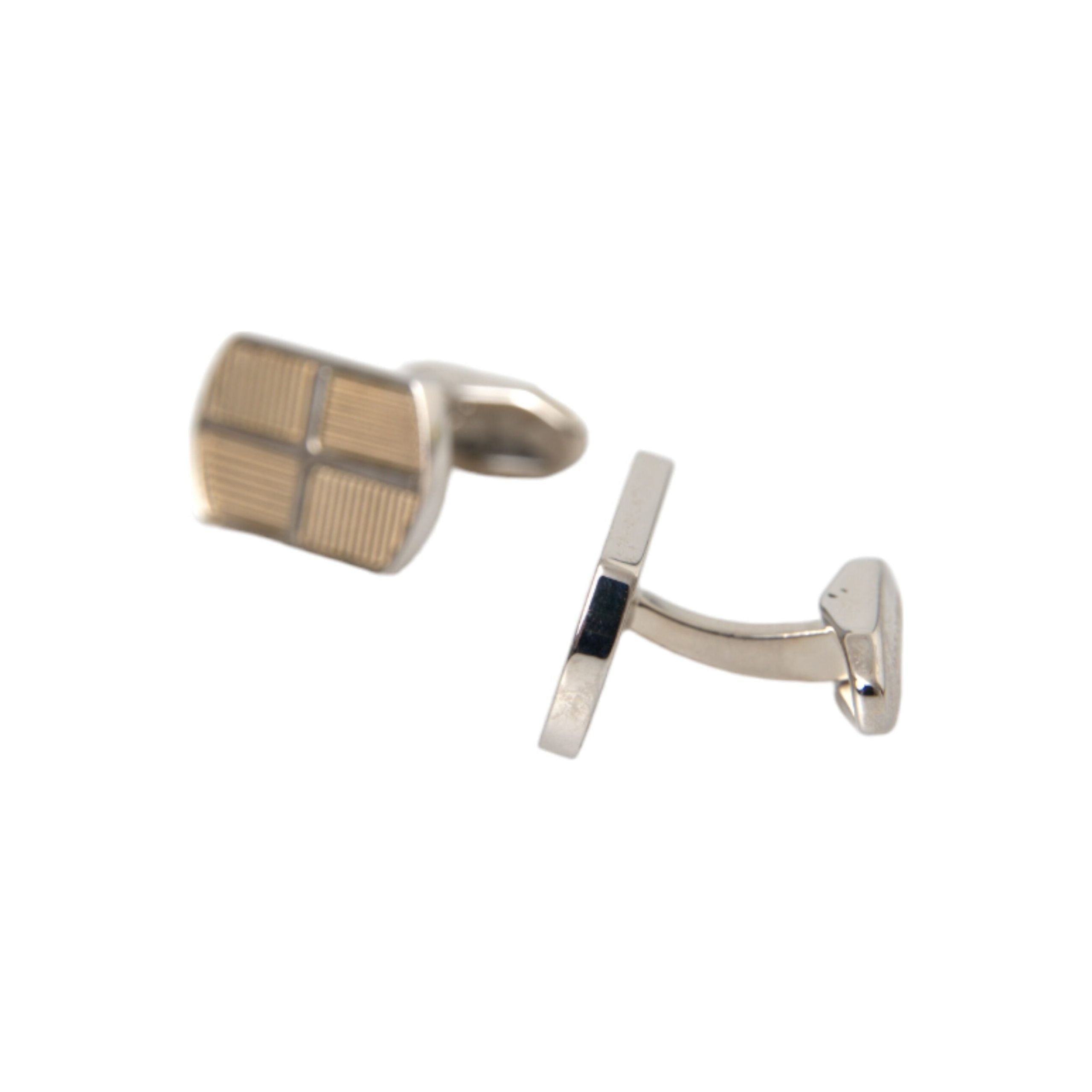 Dolce & Gabbana Silver Gold Plated Metal Brass Cufflinks