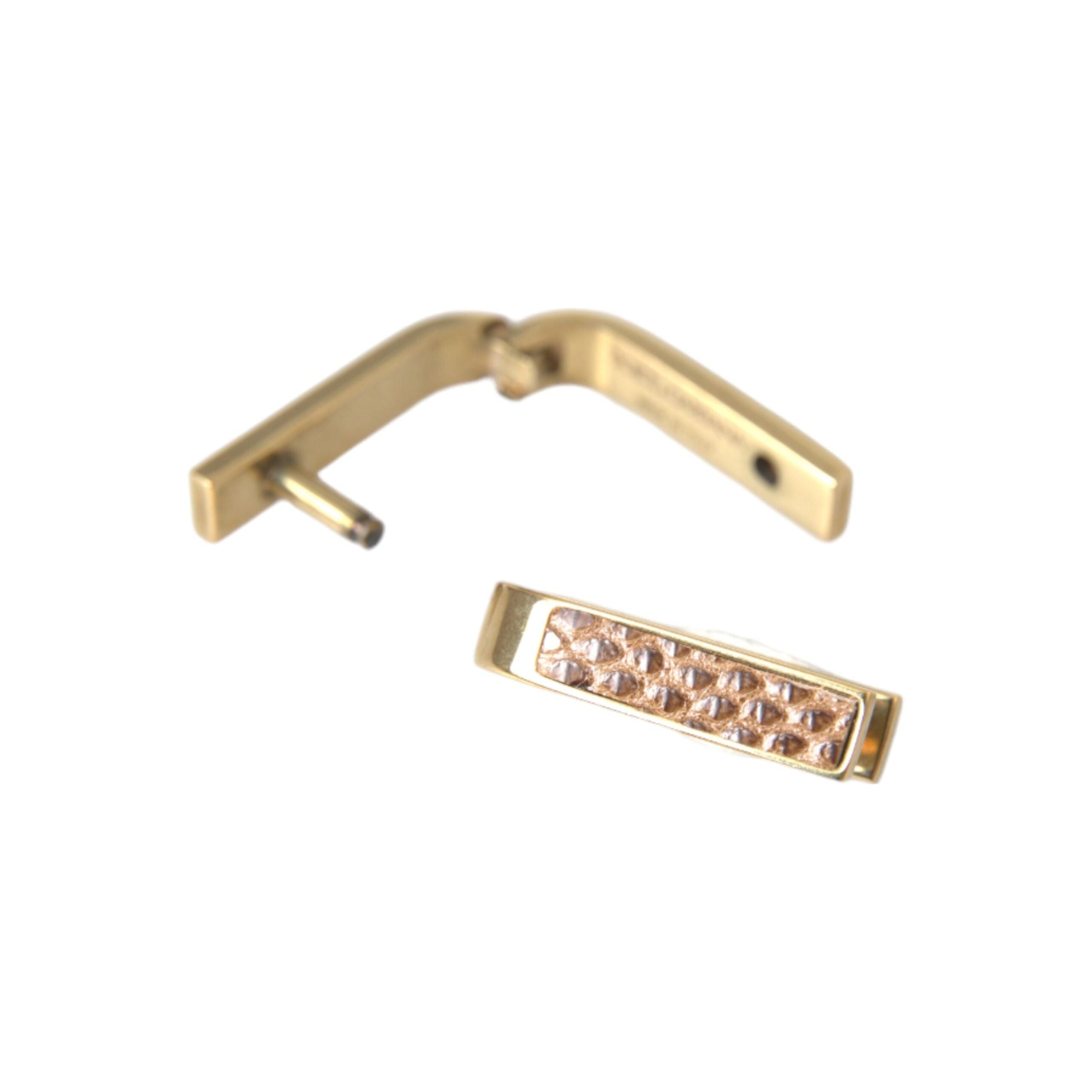 Dolce & Gabbana Gold Plated Metal Brass Pin Cufflinks
