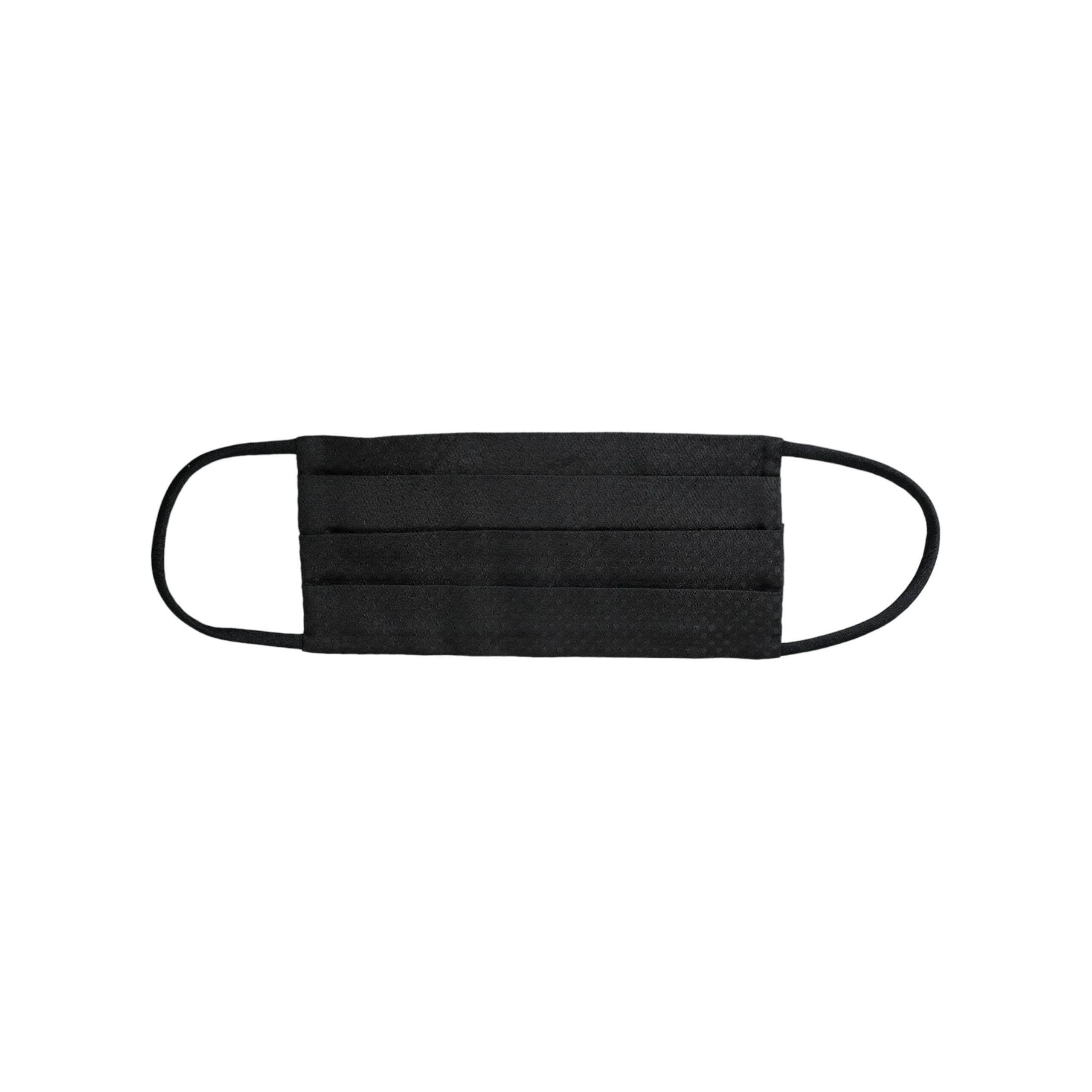 Dolce & Gabbana Black 100% Silk Adjustable Necktie Face Mask