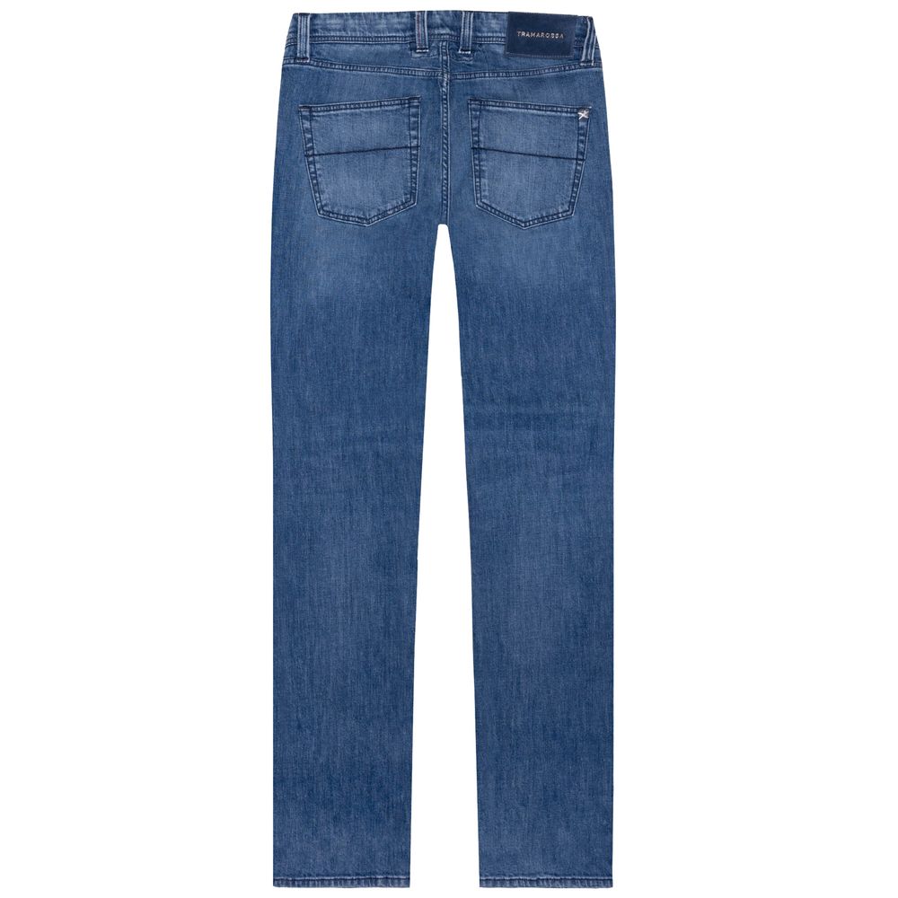 Tramarossa Blue Cotton Jean – Exquisite Italian Craftsmanship