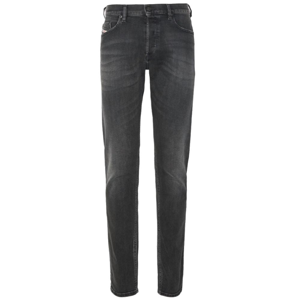Diesel Black Cotton Jeans with Subtle Faded Finish