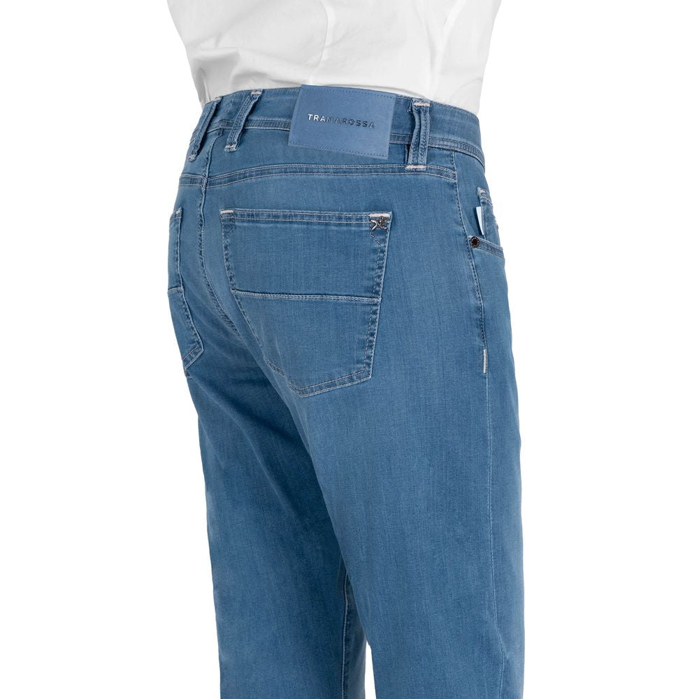 Tramarossa Light Blue Cotton Jeans for Effortless Elegance