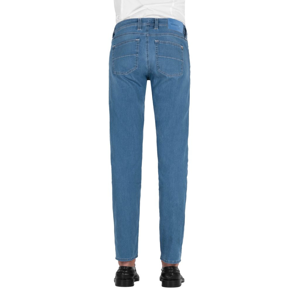 Tramarossa Light Blue Stretch Cotton Jeans & Pant