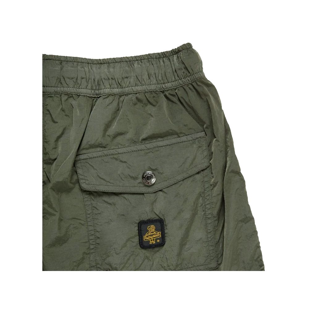 Refrigiwear Green Nylon Swim Trunks for Elevated Style