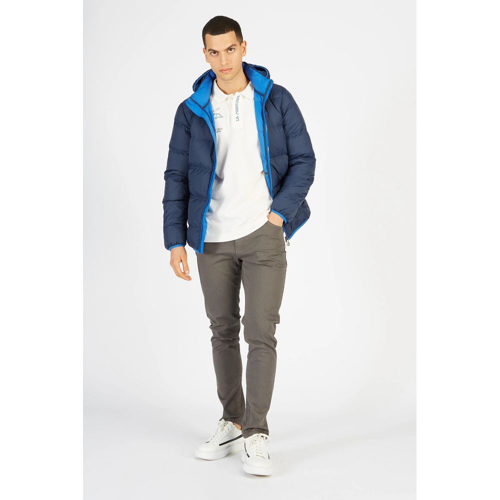 La Martina Blue Nylon Jacket - Elevate Your Outerwear