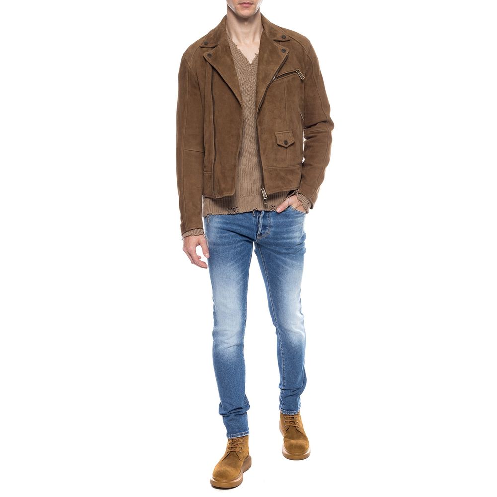 Dsquared² Blue Cotton Distressed Jean for Effortless Style