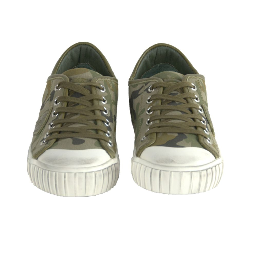 Philippe Model Green Leather Sneaker for Elevated Style