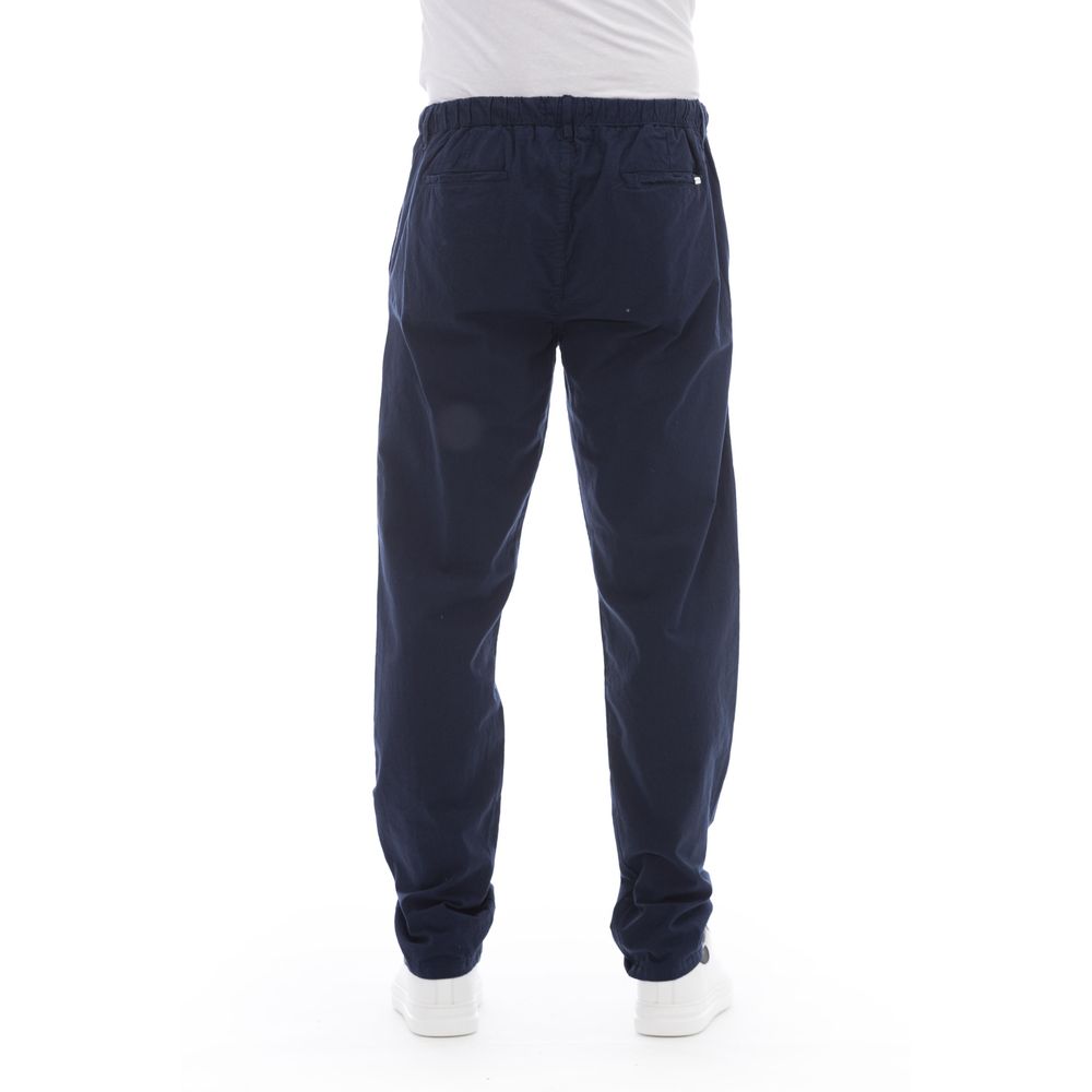Baldinini Blue Cotton Chino Pant for Effortless Elegance