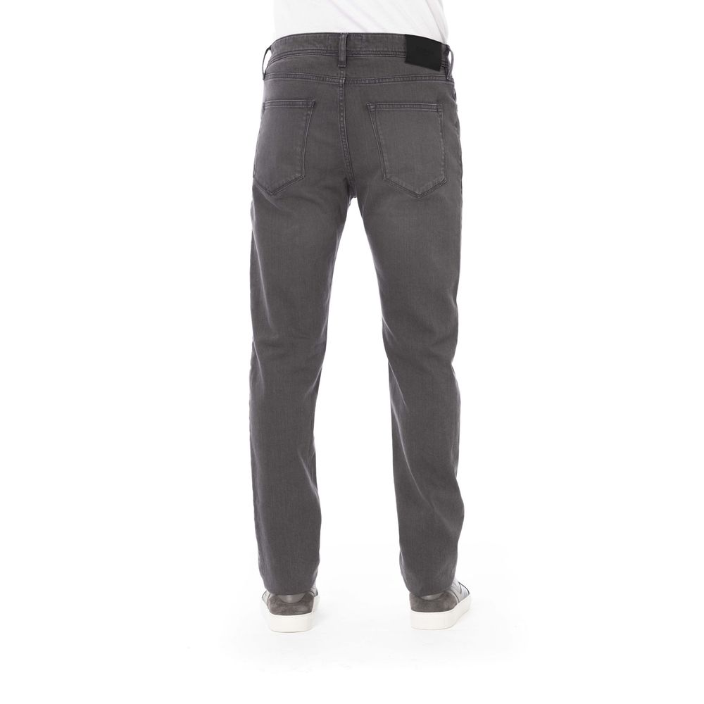 Baldinini Trend Gray Cotton Jeans for Elevated Style