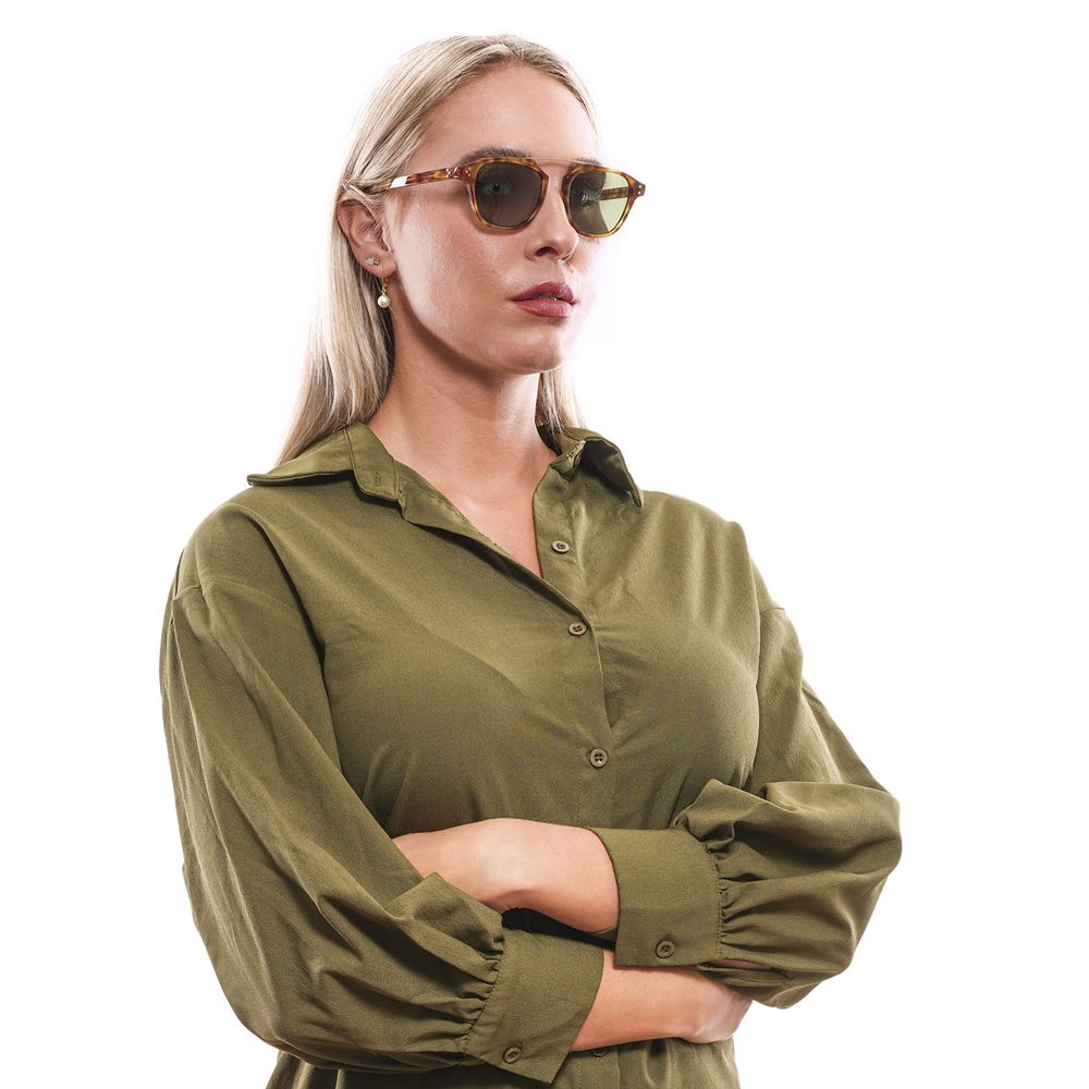 Hally & Son Brown Acetate Sunglasses for Timeless Elegance