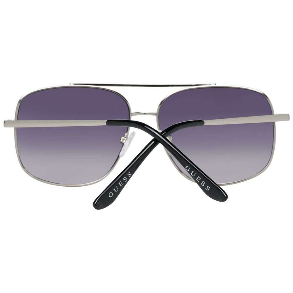 Guess Silver Metal Sunglasses with Gradient Grey Lenses