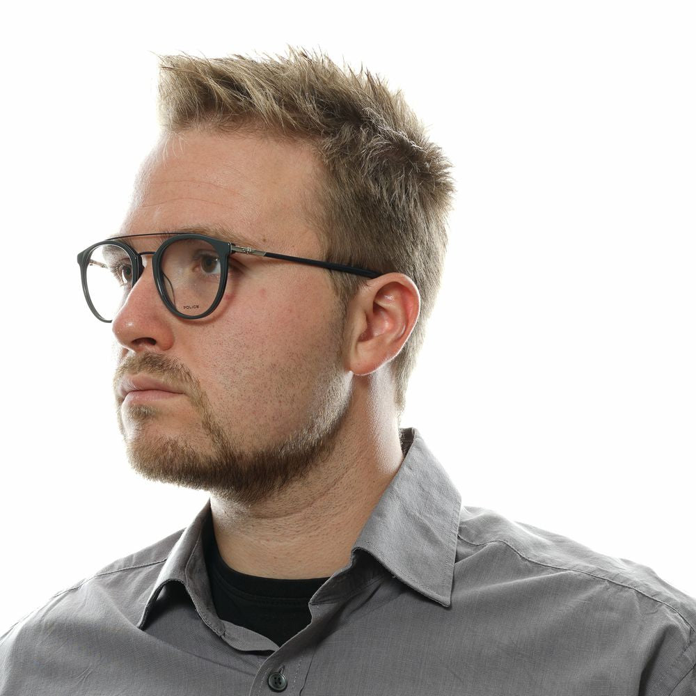 Police Gray Metal Optical Frames - Timeless Luxury Eyewear