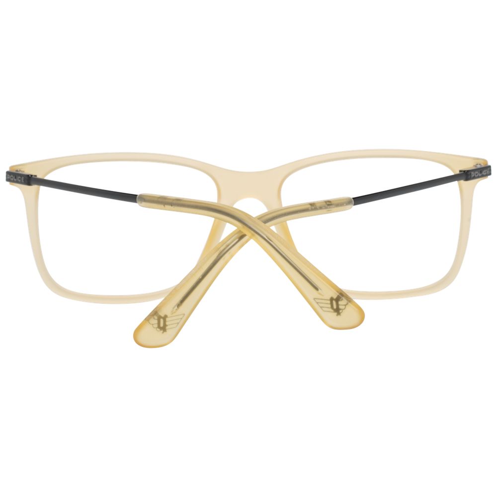 Police Yellow Metal Optical Frames for Distinctive Style