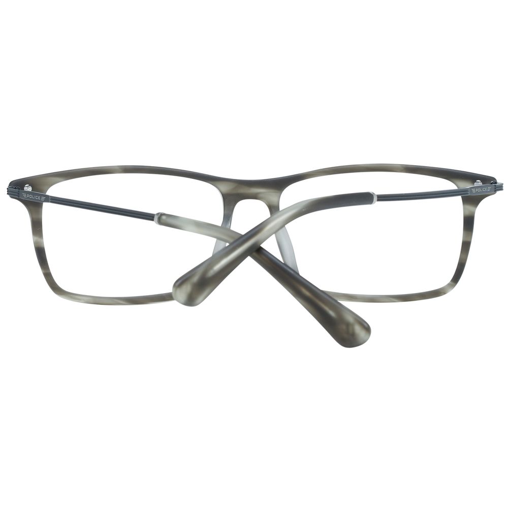 Police Gray Metal Optical Frames for Elevated Style and Elegance