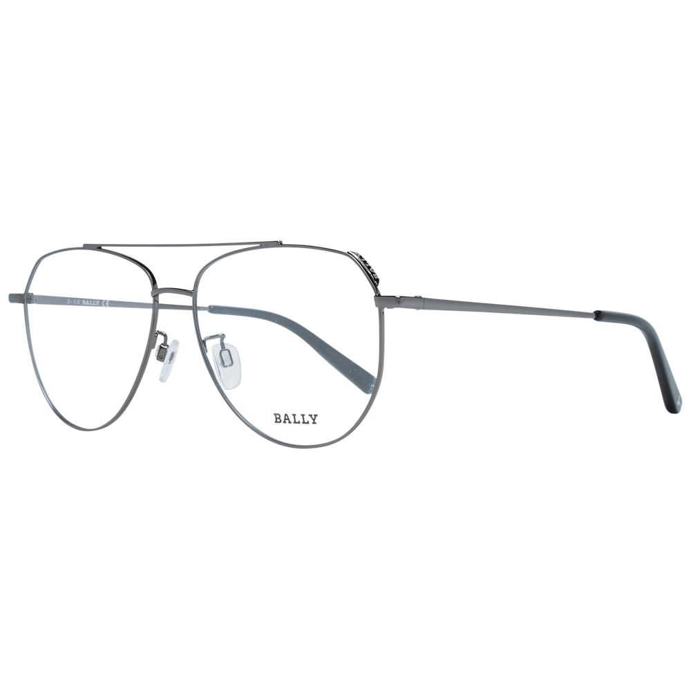 Bally Gray Metal Optical Frames in Elegant Gunmetal Finish