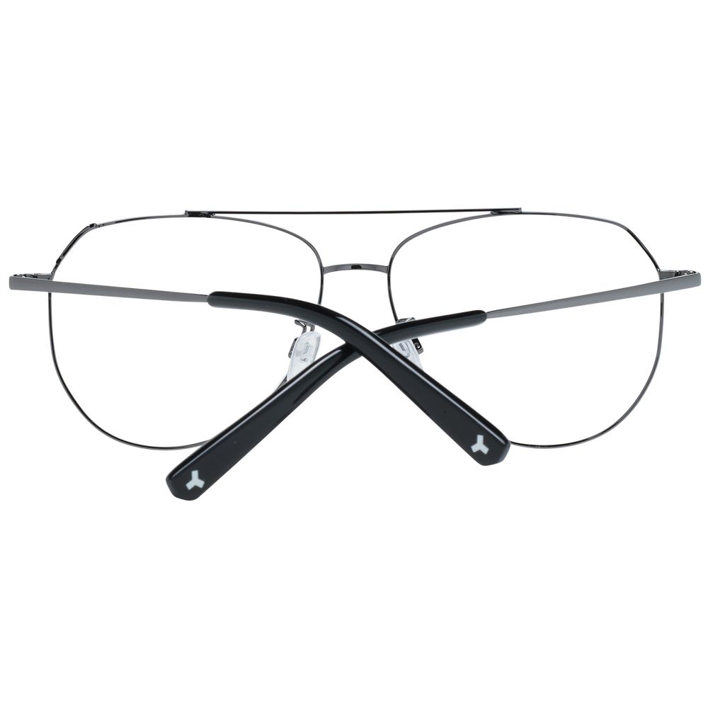 Bally Gray Metal Optical Frames in Elegant Gunmetal Finish