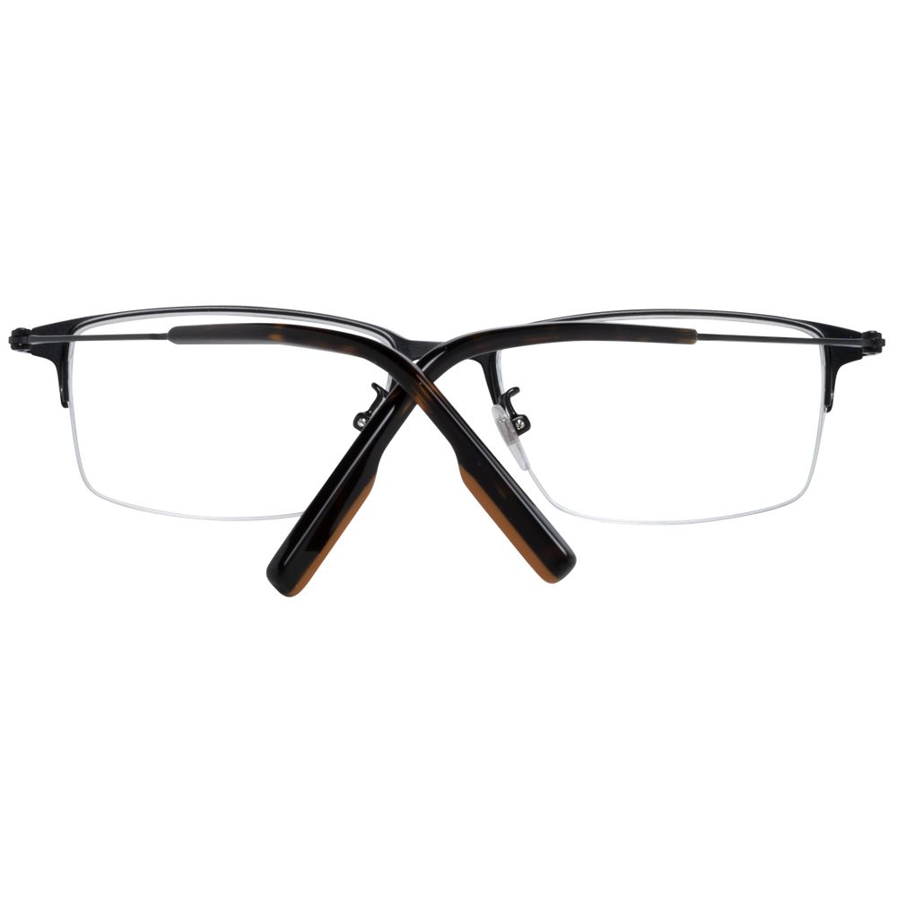 Ermenegildo Zegna Black Metal Optical Frames for Timeless Elegance