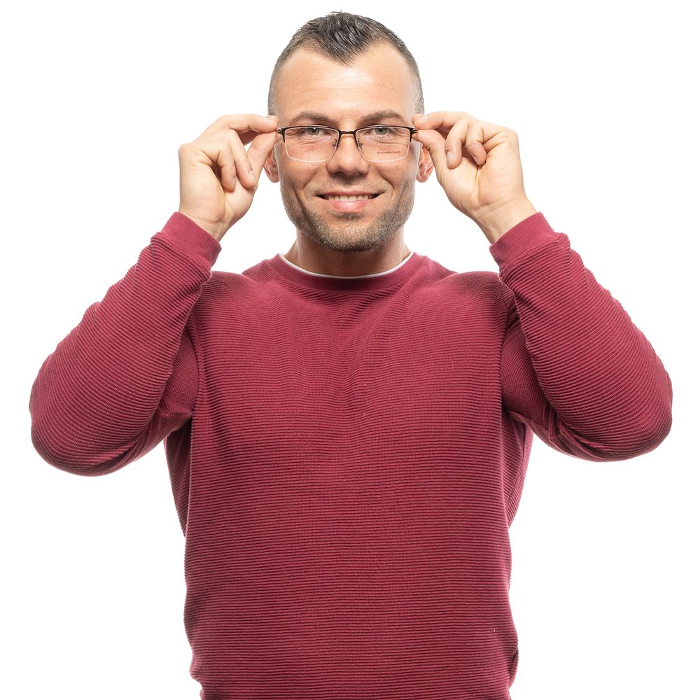 Ermenegildo Zegna Bronze Metal Optical Frames