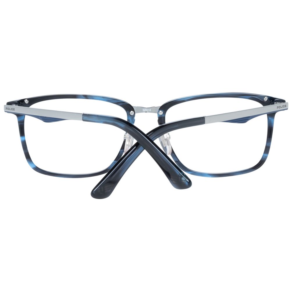 Police Blue Acetate Optical Frames - Sophisticated Eyewear Statement