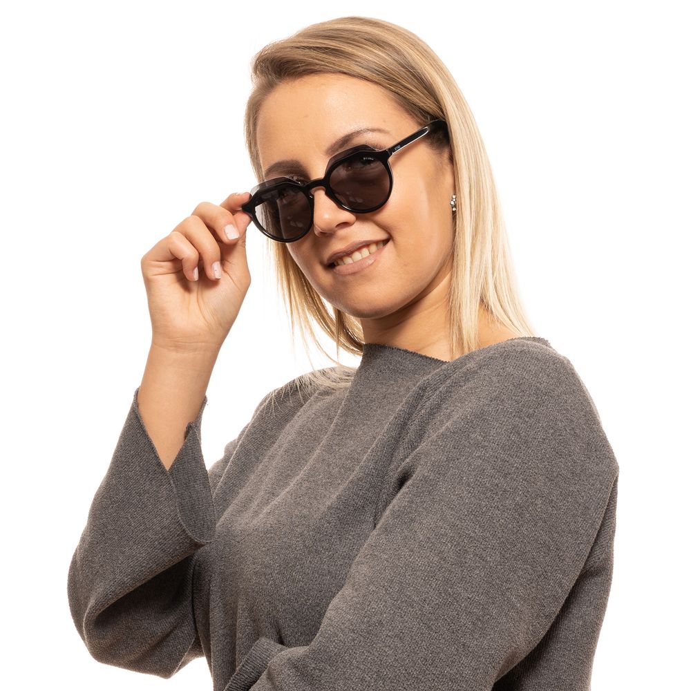 Sting Black Metal Sunglasses with Green Mirrored Lenses