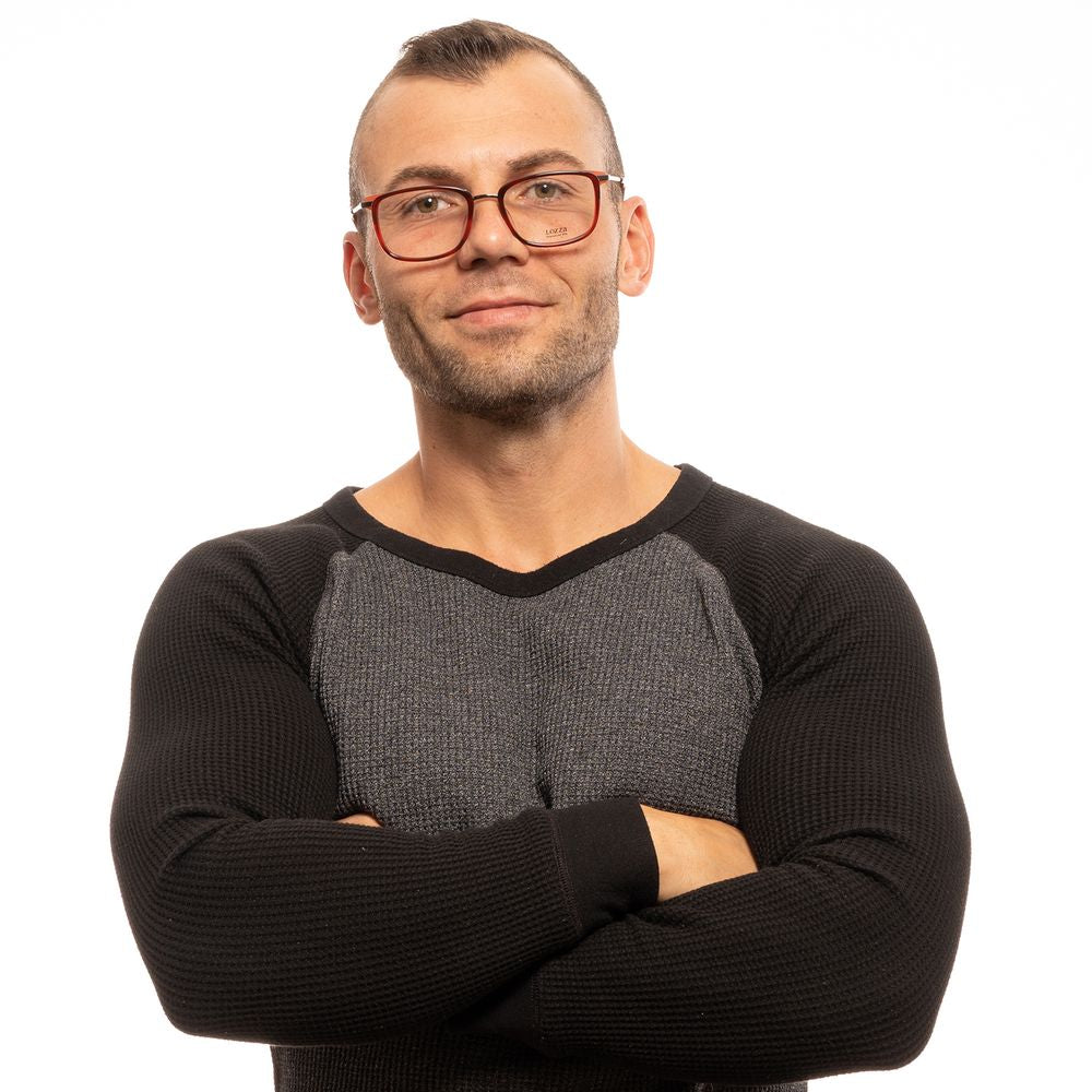 Lozza Red Acetate Optical Frames with Timeless Elegance