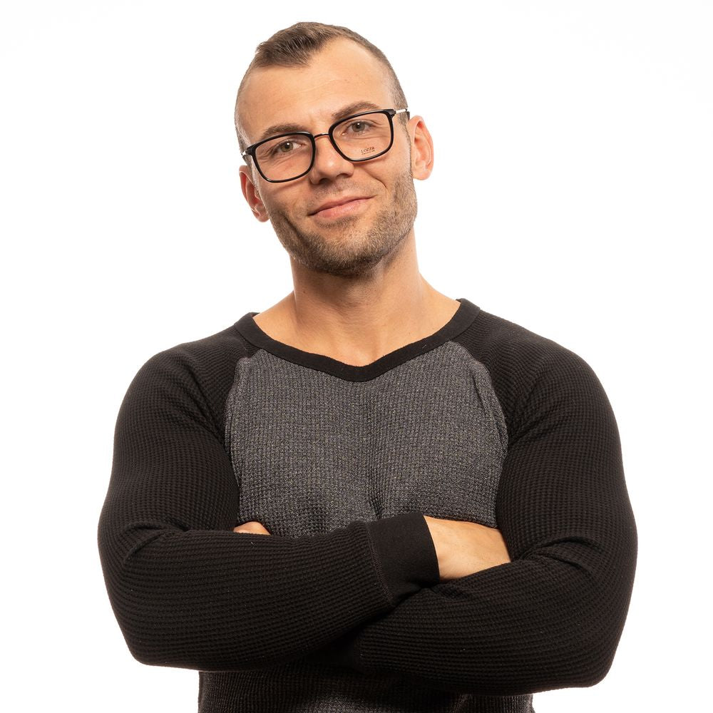 Lozza Black Optical Frames - Sophisticated Elegance Redefined