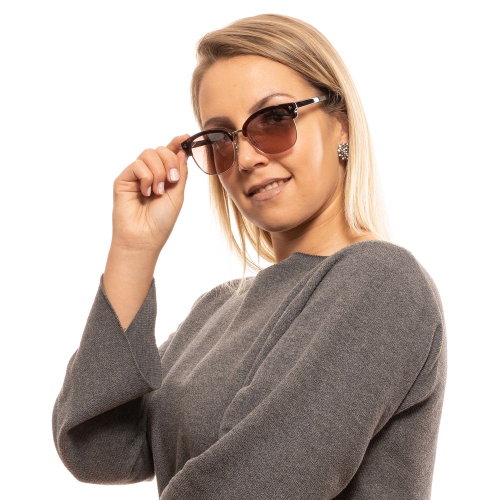 Bally Brown Acetate Sunglasses with Rose-Tinted Lenses