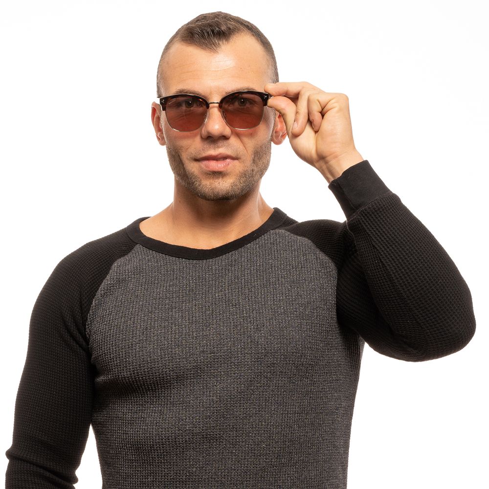 Bally Brown Acetate Sunglasses with Rose-Tinted Lenses