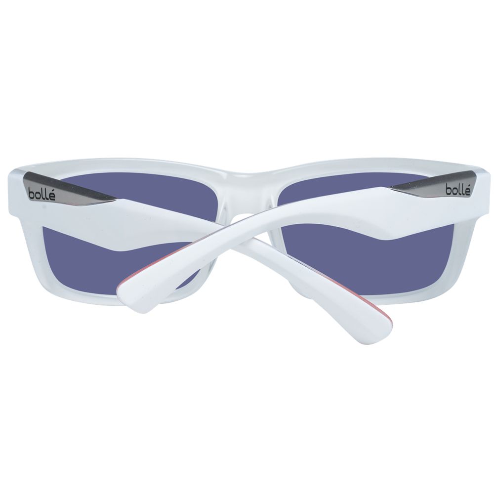 Bolle White Acetate Sunglasses With Polarized Lenses