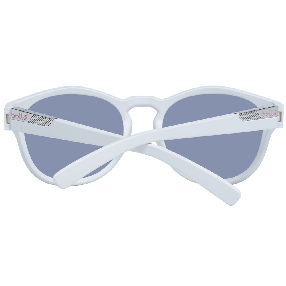 Bolle White Unisex Sunglasses with Striking Blue Lenses