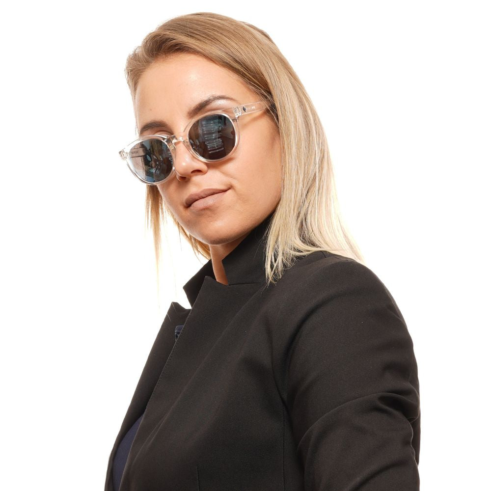 Spy Transparent Acetate Sunglasses with Grey Mirrored Lenses