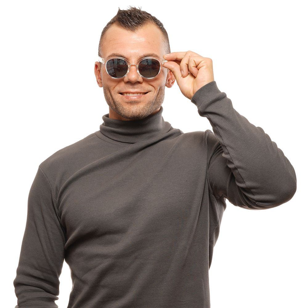 Spy Transparent Acetate Sunglasses with Grey Mirrored Lenses