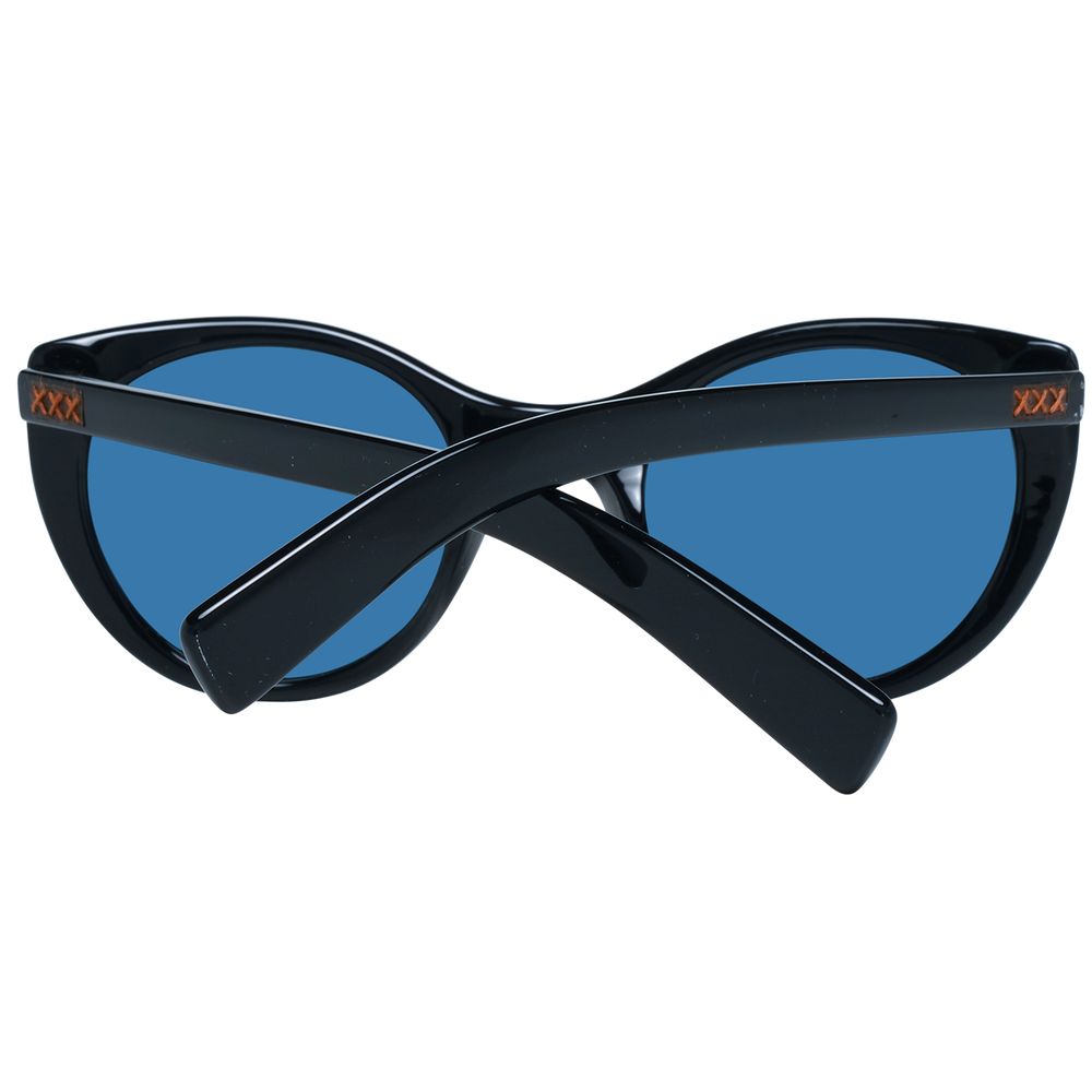 Ermenegildo Zegna Black Acetate Sunglasses for Timeless Elegance
