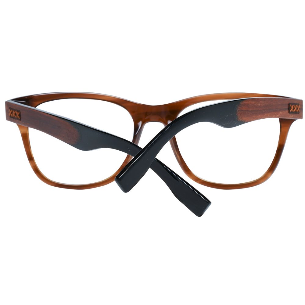 Ermenegildo Zegna Brown Acetate Optical Frames