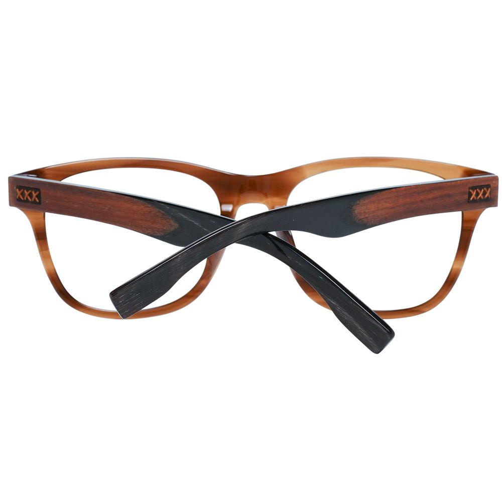 Ermenegildo Zegna Brown Acetate Optical Frames