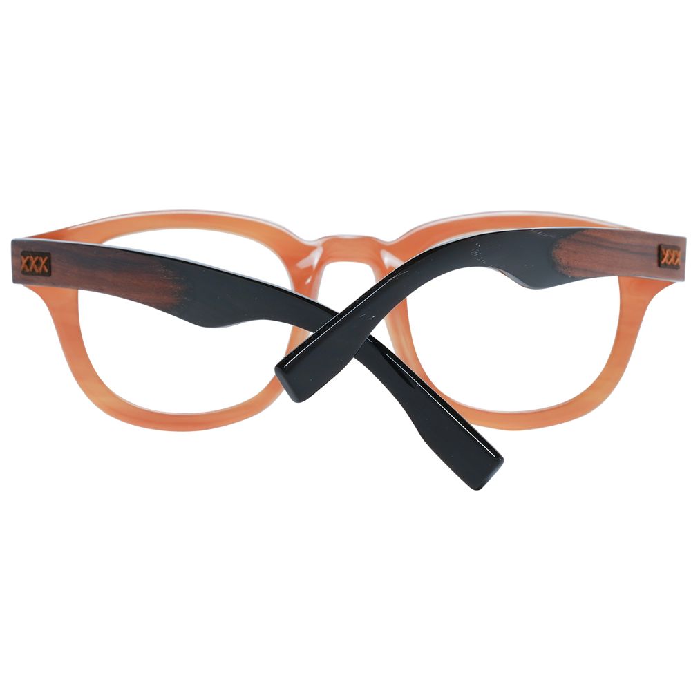 Ermenegildo Zegna Brown Acetate Optical Frames