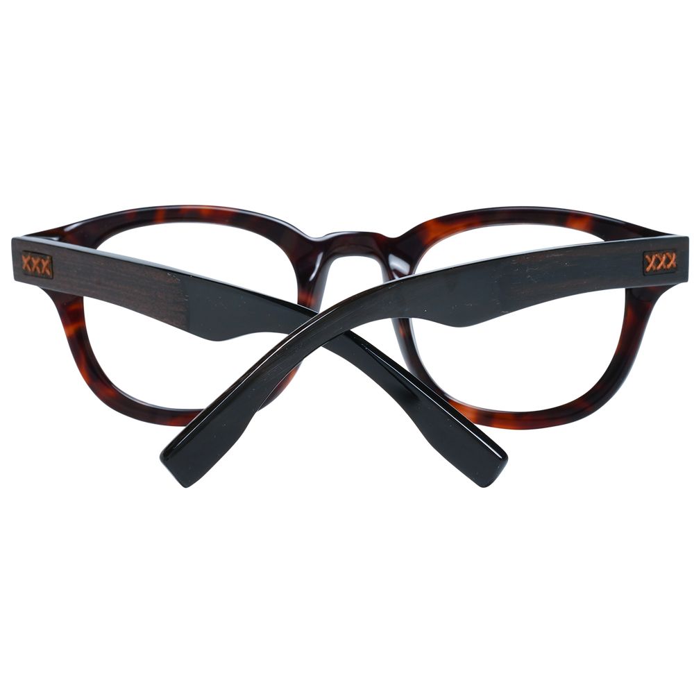 Ermenegildo Zegna Brown Acetate Optical Frames