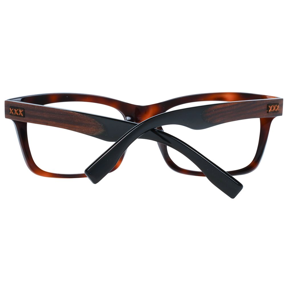 Ermenegildo Zegna Brown Acetate Optical Frames