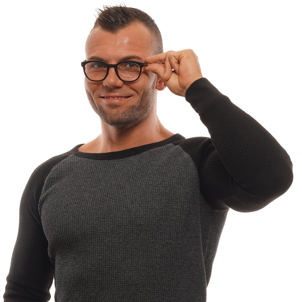 Ermenegildo Zegna Black Acetate Optical Frames for Elevated Style