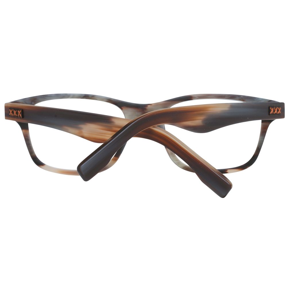 Ermenegildo Zegna Brown Acetate Optical Frames
